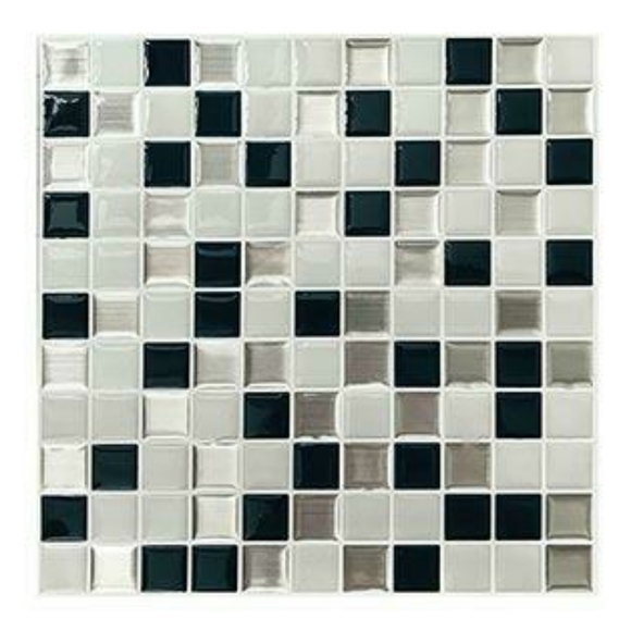 750 Home Stick Tiles Navy/Silver/White 4x4 Pack - Picture 1 of 7
